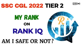 My Rank on RANKIQ 💥| SSC CGL Tier 2 Expected Cut Off 2022 🎯 #viral #ssc