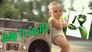 Baby dance in roller pub EVIAN Dame tu Cosita (baby tu Cosita version)