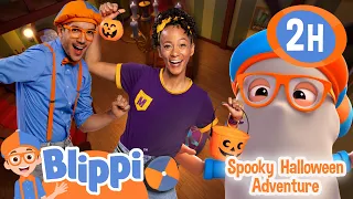 Trick or Treat Halloween with Blippi and Meekah Best Friend Adventures | Spooky Videos for Kids