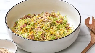 Upgrade your salad game with this irresistible bacon and brussel sprout salad 🥓🥗