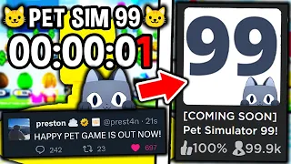 NEW PET SIMULATOR 99 RELEASING NOW Roblox Happy Pet Game UPDATE..