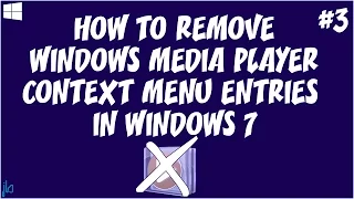 How to Remove Windows Media Player Context Menu Entries in Windows 7 using the Registry