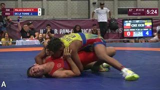 BRONZE GR - 63 kg: P. PALMA MUNOZ (CHI) v. J. DE LA TORRE  (ECU)