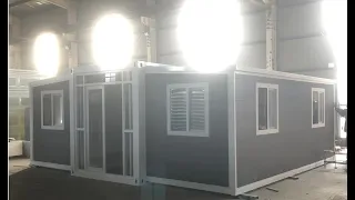 expandable container home finish in 7 mins with 6 labors. expandable home,foldable container home