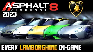 Asphalt 8: Full Lamborghini 2023 Showcase (Every Car in-game)