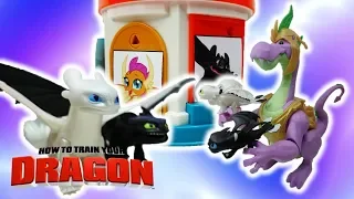 Battle! Toothless and Light Fury Rescue Baby Dragons from Spike Fun Play and Surprises