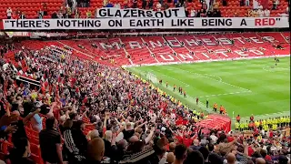 60 Minute Glazers Out Sit In Protest after Man Utd 3-2 Forest