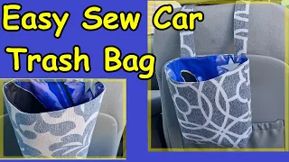 How to sew an easy car trash bag with two hanging options car storage caddy for toys and books