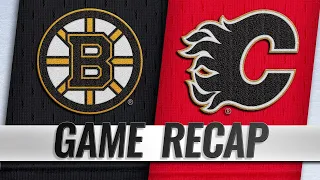 NHL China Games: Bruins survive Flames' late push for 4-3 shootout win