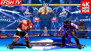 Balrog vs Necalli (Hardest AI) - Street Fighter V | 4K 60FPS HDR