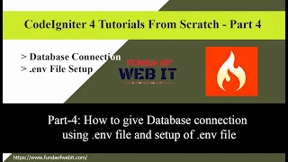 CodeIgniter 4 - Part-4: How to Connect Database using .env file in Codeigniter 4 & setup .env file