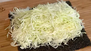 이게 최고입니다‼️ 다이어트 양배추김밥 레시피🥬 배부르게 먹어도 살이 빠지는 밥 없는 김밥 Cabbage Diet Recipe