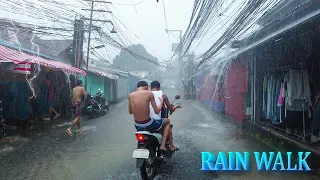 Manila Street in Heavy Rain | 4K Rain Walk |