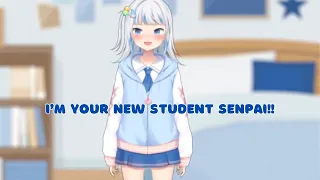 Gura's new school-girl outfit will give you diabetes !!【Gawr Gura / HololiveEN】