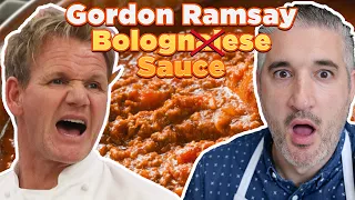 Italian Chef Reacts to GORDON RAMSAY BOLOGNESE SAUCE