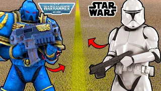 Every CLONE Legion VS Every SPACE MARINE Legion... - UEBS 2: Star Wars Mod