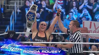 Ronda Rousey def. Charlotte flair at WrestleMania Backlash 8/5/22 and Win SD women's Championship!