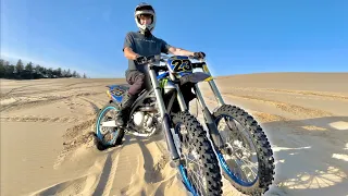 Dually Front Wheel Dirt Bike in Dunes