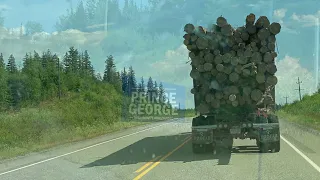 Driving along Cassiar Highway, British Columbia, Canada