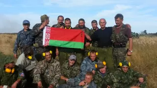 Ополченцы ЛНР 'Бобры' артиллеристы передают привет Белоруссии