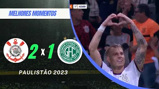 PAULISTÃO 2023 HD |CORINTHIANS 2 X 1 GUARANI | TIMÃO NÃO SE ABALA APOS SOFRER GOL AOS 50s do 1º T