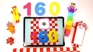 BIGGEST NUMBERS NUMBERBLOCKS 1 to 160 Rainbow Colors Kindergarten Educational Videos Toddlers Learn