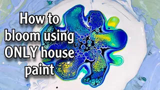 How to use house paint in acrylic pouring