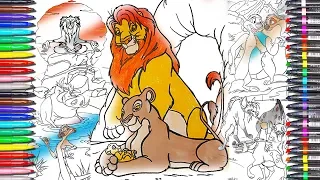 How to Draw Lion King Simba Coloring Pages for KIDS:DISNEY Animation Coloring BOOK The LionKing 2019