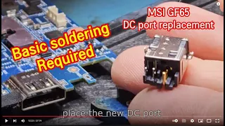 How to replace DC charging port for MSI GF65