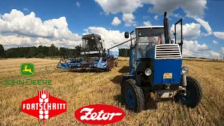 BOUŘLIVÉ ŽNĚ 2022! | Fortschritt E512, Zetor, John deere 590 | Zniwa 2022