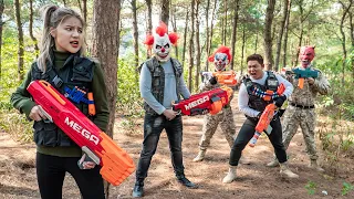 LTT Films : Silver Flash S.E.A.L X Nerf Guns Fight Crime Group Rocket Mask Dangerous Challenge