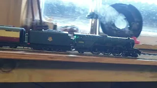 Hornby live steam A3 on a through express