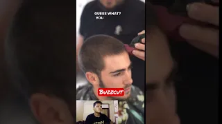 The reason you should try Buzzcut!! #shorts #buzzcut #barber #reaction