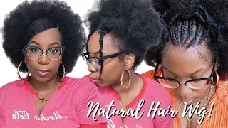 I Tried a LACE FRONT AFRO WIG! Natural Hair 4c Texture Wig Install Stretch Hair IDNHair