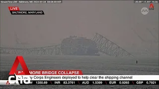 Baltimore bridge collapse: US Army Corps of Engineers deployed to help clear shipping channel