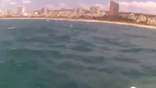 Windsurfing Bronze Beach, Durban South Africa