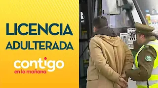 DETENCIÓN EN VIVO: Chofer de micro fue sorprendido con licencia falsa - Contigo en la Mañana