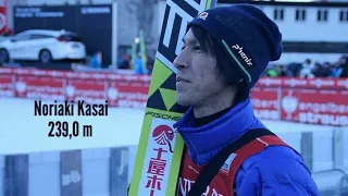 Noriaki Kasai 239,0 m (26.03.2017). Konkurs indywidualny Planica 2017