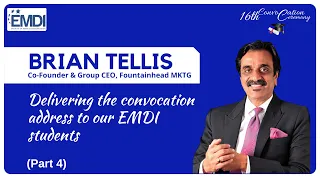 Brian Tellis delivering the convocation address to our EMDI students | Part 4 | EMDI India