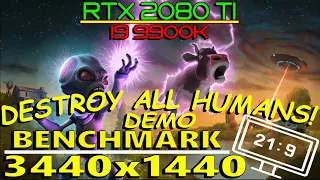 Destroy All Humans! Demo - Benchmark - RTX 2080 ti - i9 9900k - Ultrawide 3440x1440