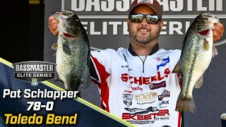 Pat Schlapper leads Day 3 of Bassmaster Elite at Toledo Bend with 78 pounds