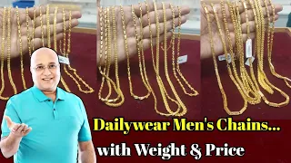 Lalitha jewellers latest men's chains collection with price//Light weight men's chains collection