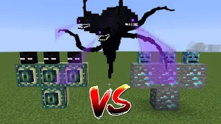 what if you create an ENDER BOSS VS CREEPER VS WITHER STORM in MINECRAFT