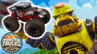 Crushzilla Enters the Crush Yard 💥🤖 + More Cartoons for Kids | Hot Wheels