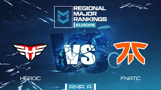 Heroic vs fnatic | Map 1 Mirage | PGL RMR EUROPE A - Day 1