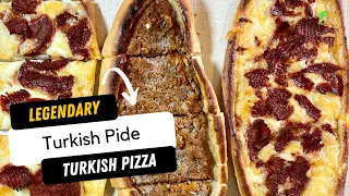 Turkish Pide Pizza Recipe | Easy Delicious Pide Turkish Long Pizza