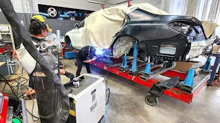 Mercedes-Benz S500 (W222) accident repair. Quarter panel replacement.