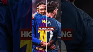 Lionel Messi & Neymar Jr Emotional Message Exchange 💔🐐 #messi #football #shorts