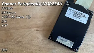 Conner Peripherals CP30254H 250MB (1993) - Hard Drive Sounds