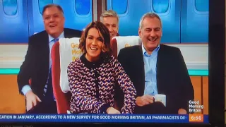 Ed balls kicks Susanna Reid in the head during GMB debate (with Kevin and Andrew)